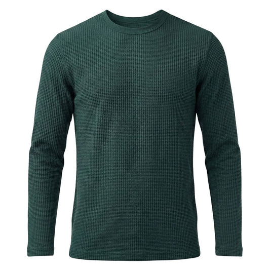 Waffle Knit Round Neck Full Sleeve T-Shirt