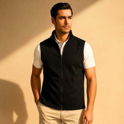 The Raised Full Zip Sleeveless Jacket