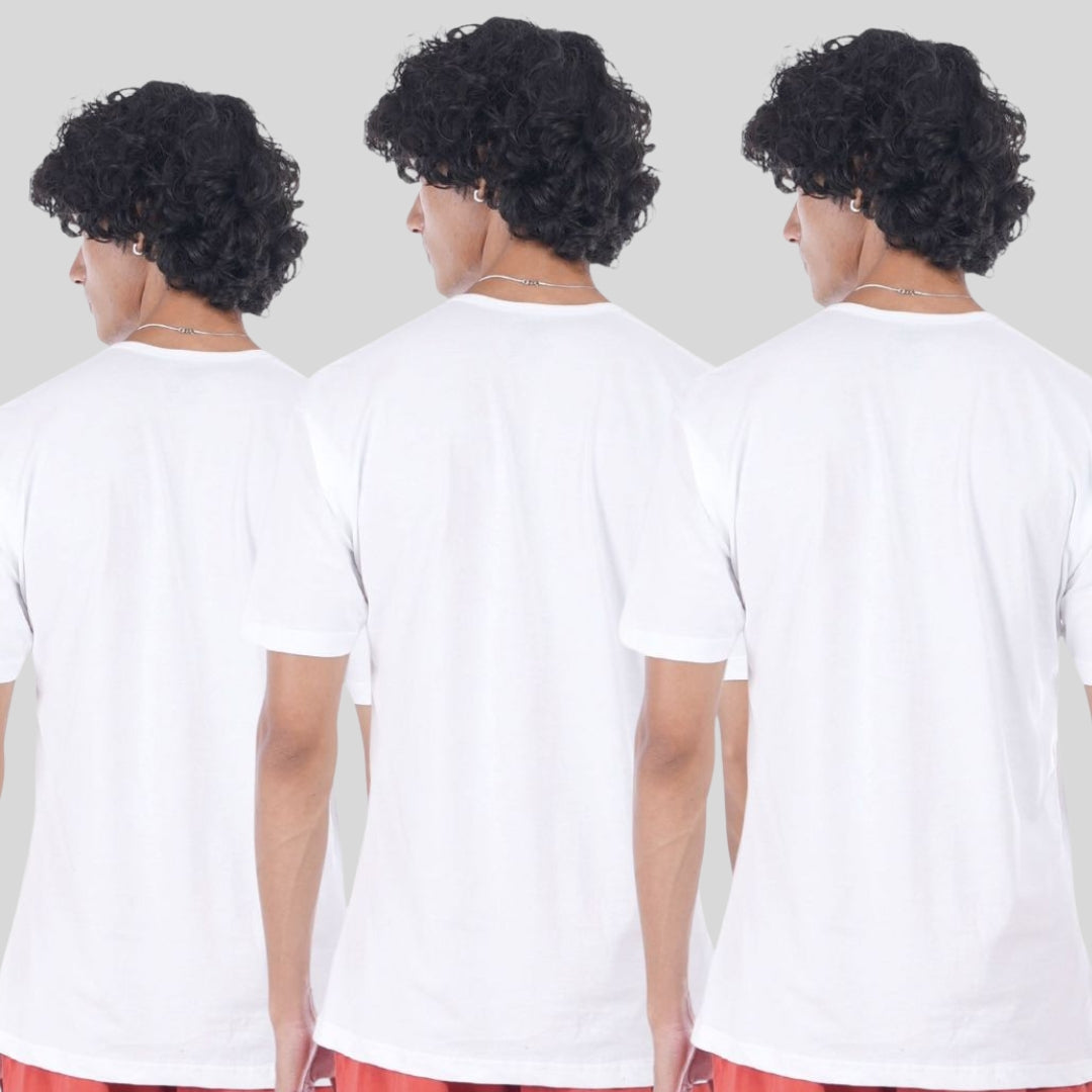 Pure White Henley (Pack Of 3)