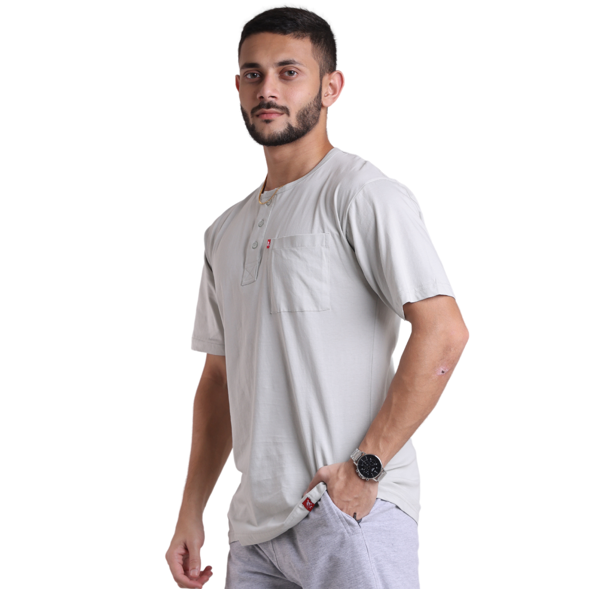 SEE SEE BIG NYLON HENLEY DRAWSTRINGS ss