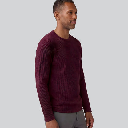 Waffle Knit Round Neck Full Sleeve T-Shirt