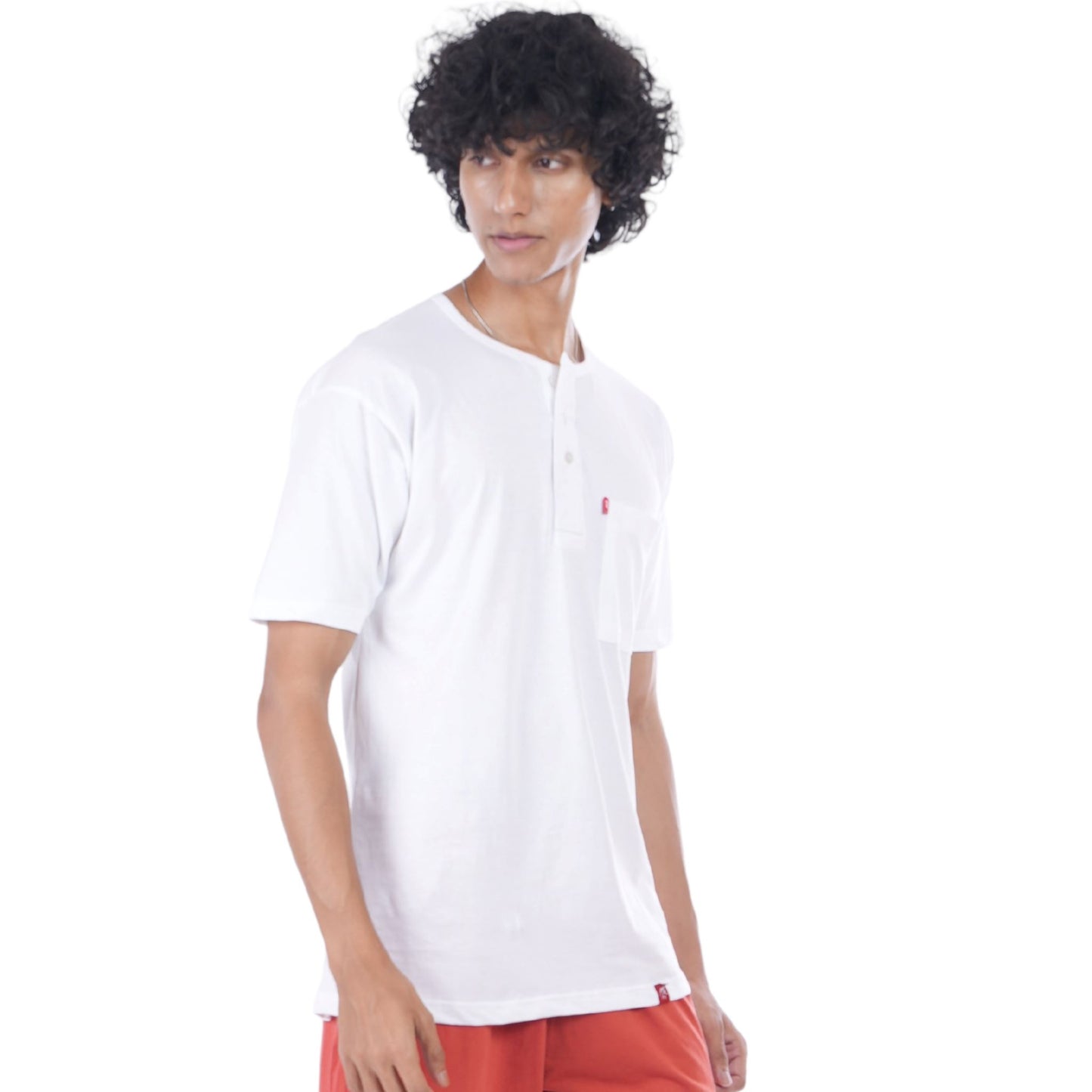 Pure White Henley (Pack Of 3) Henleys P3 