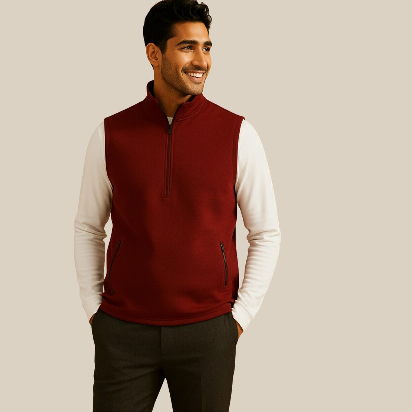 The Element Quarter-Zip Sleeveless Jacket