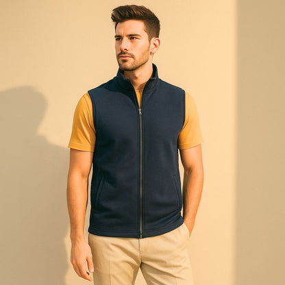 The Raised Full Zip Sleeveless Jacket
