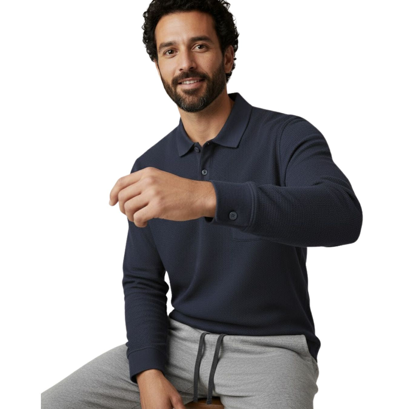 The Ember Series Waffle Designer Polo