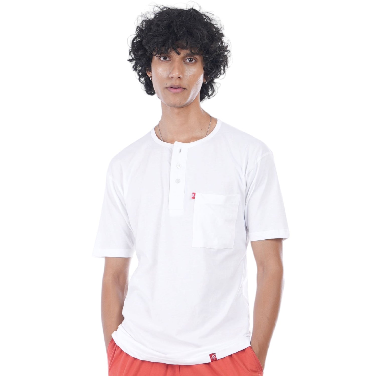 Pure White Henley (Pack Of 3) Henleys P3 White X-Small (85 cm) Henley