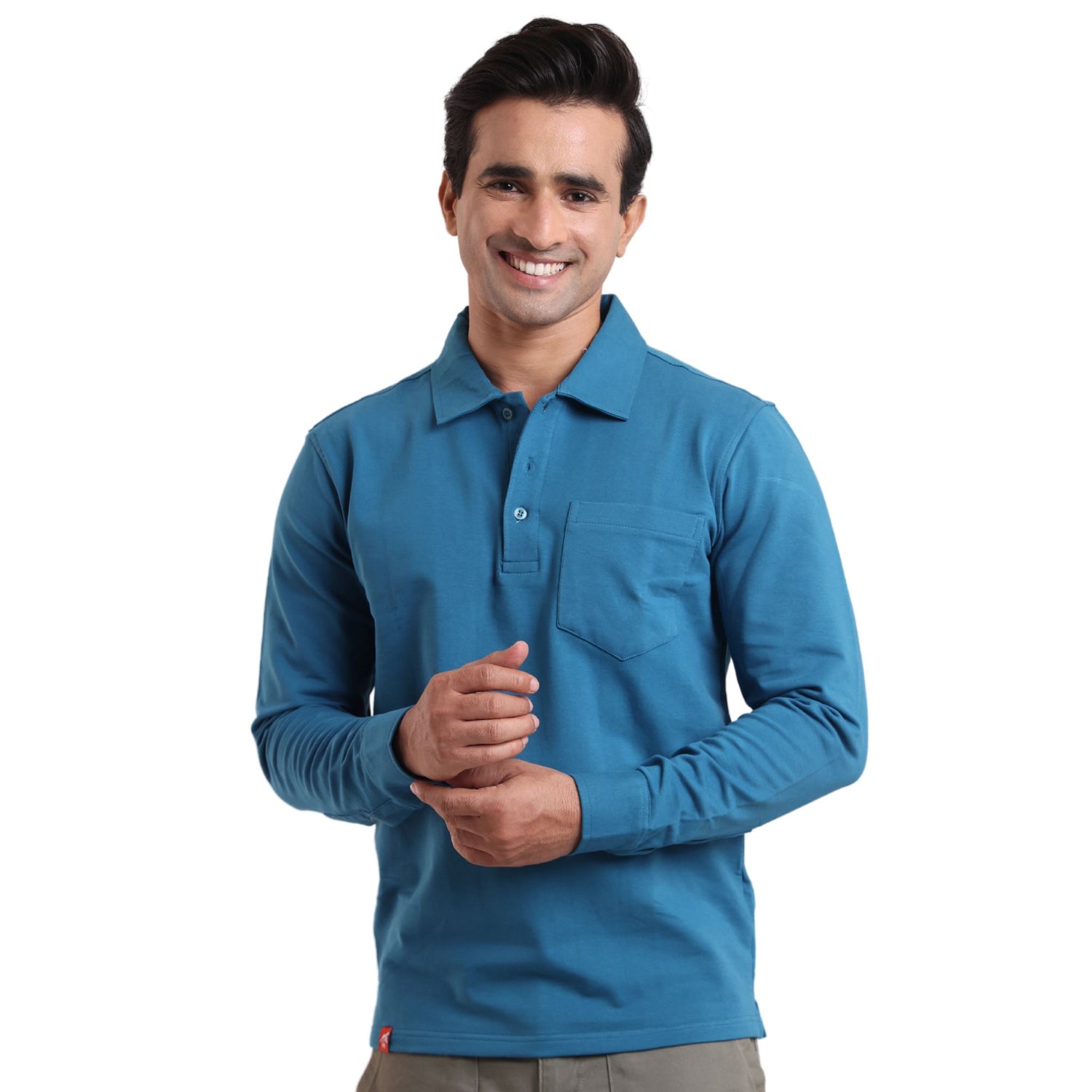 The Terino Cuffed Polo Full Sleeved Cuffed Polos P3 Coral Medium (90 cm - 95 cm) Polos