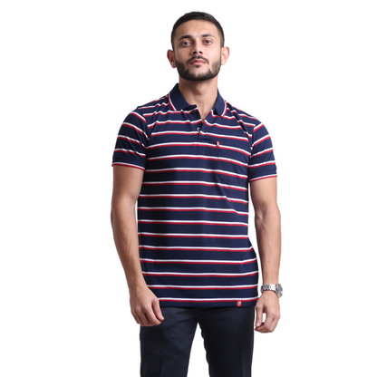 The Pique Contrast Stripes Designer Polo