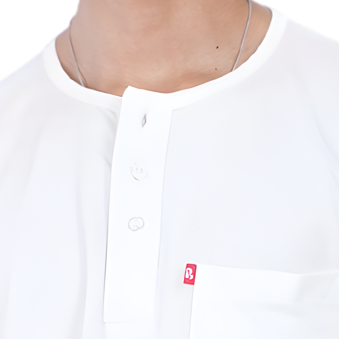 Pure White Henley (Pack Of 3)