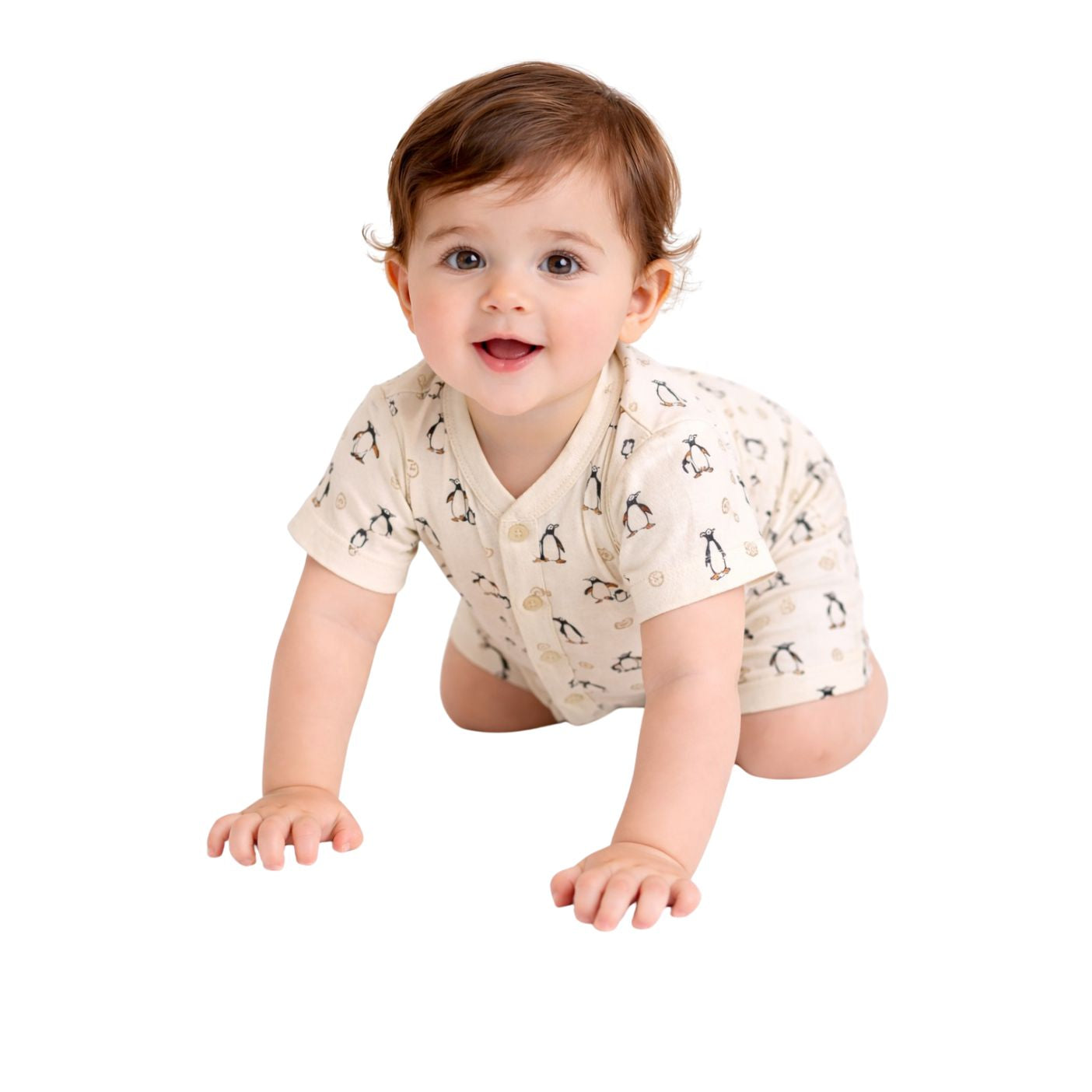 Tuti Front-Open Half Sleeve Baby Suit
