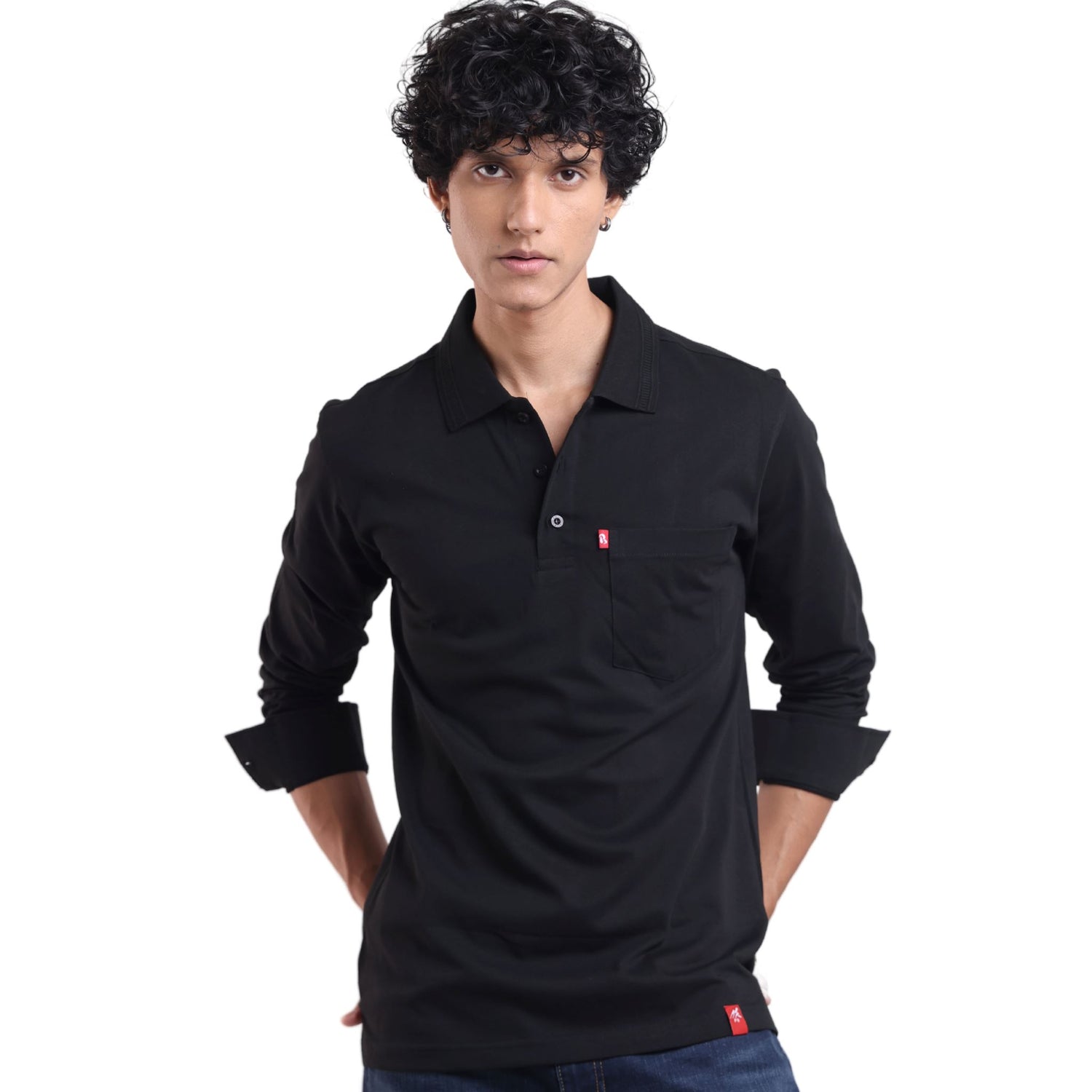 The Silo Full Sleeved Cuffed Polo Polos P3 Coal Medium (90 cm - 95 cm) Polos