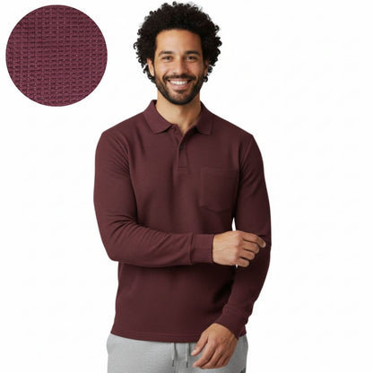 The Ember Series Waffle Designer Polo