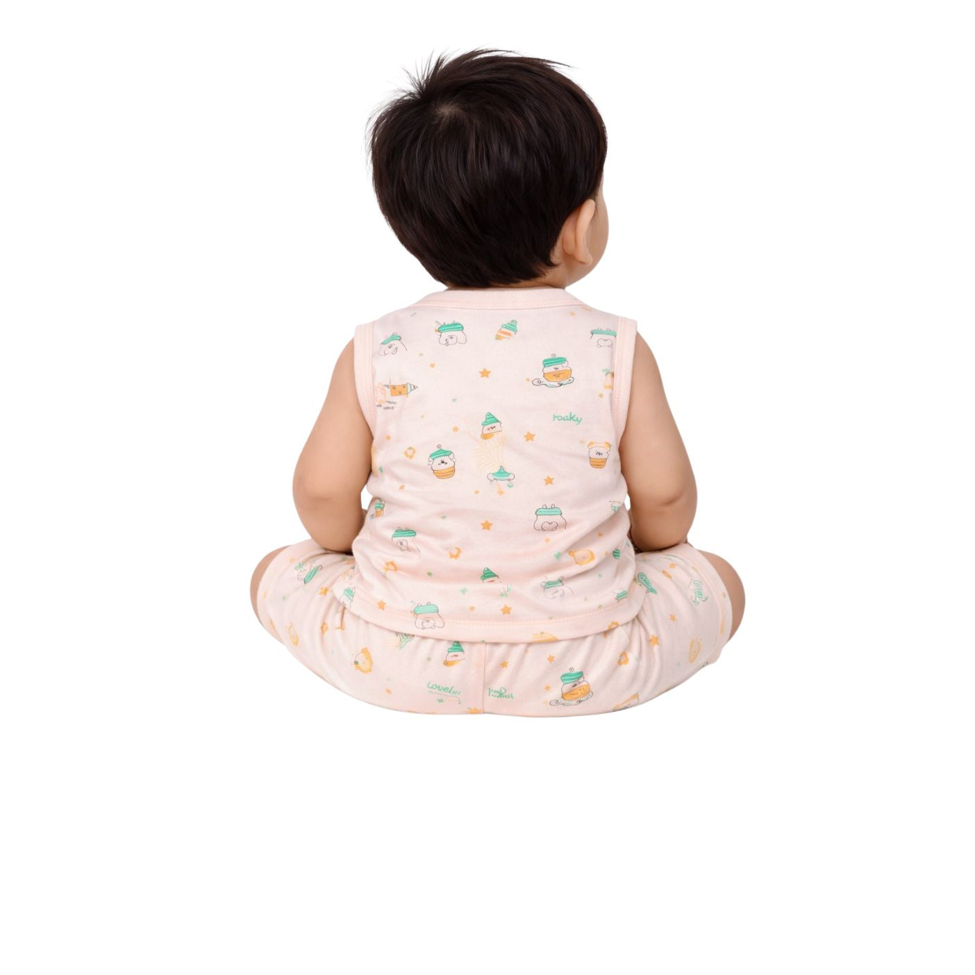 Tuti Front-Open Sleeveless Baby Suit