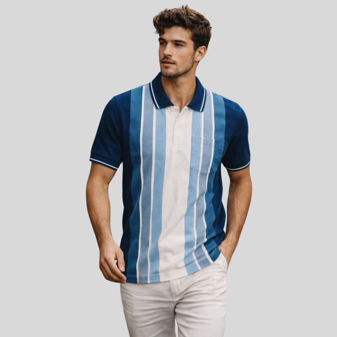 The Harbor Stripe Designer Polo