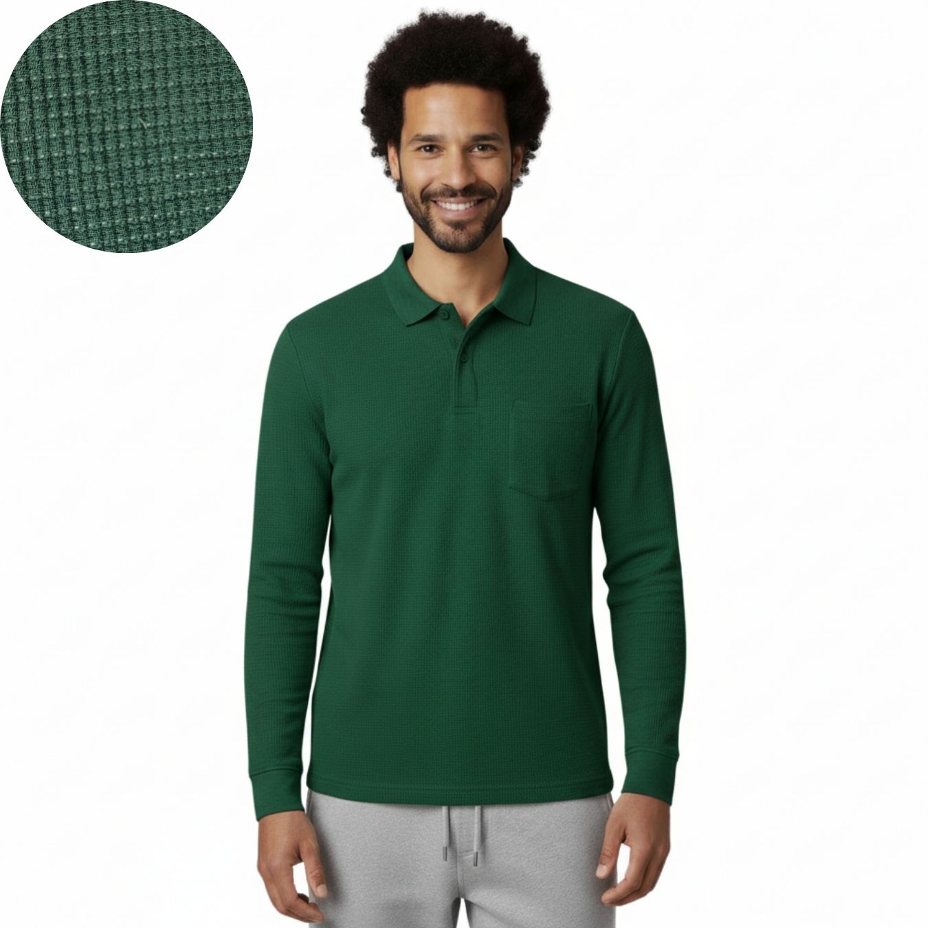 The Ember Series Waffle Designer Polo