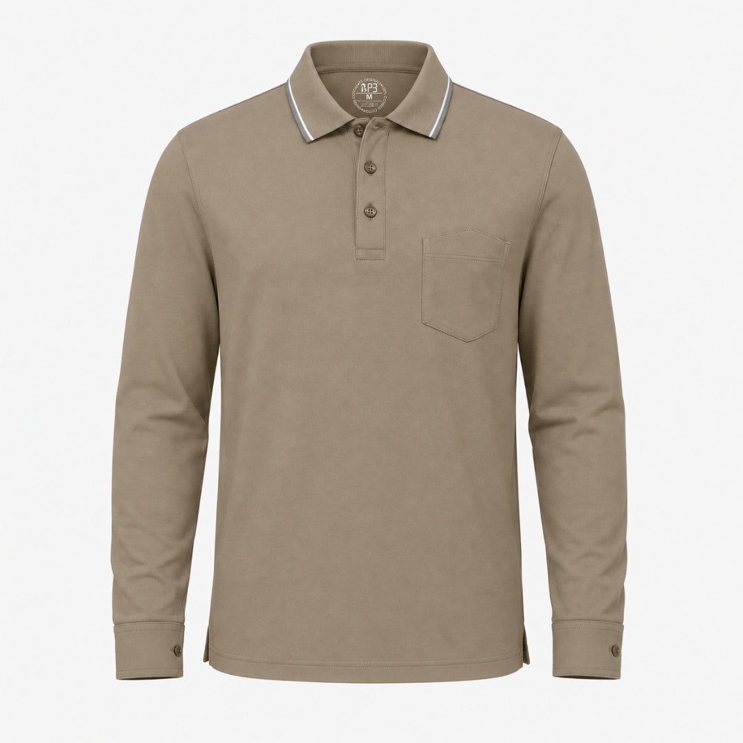 Feather Touch Cloud Cuffed Polo