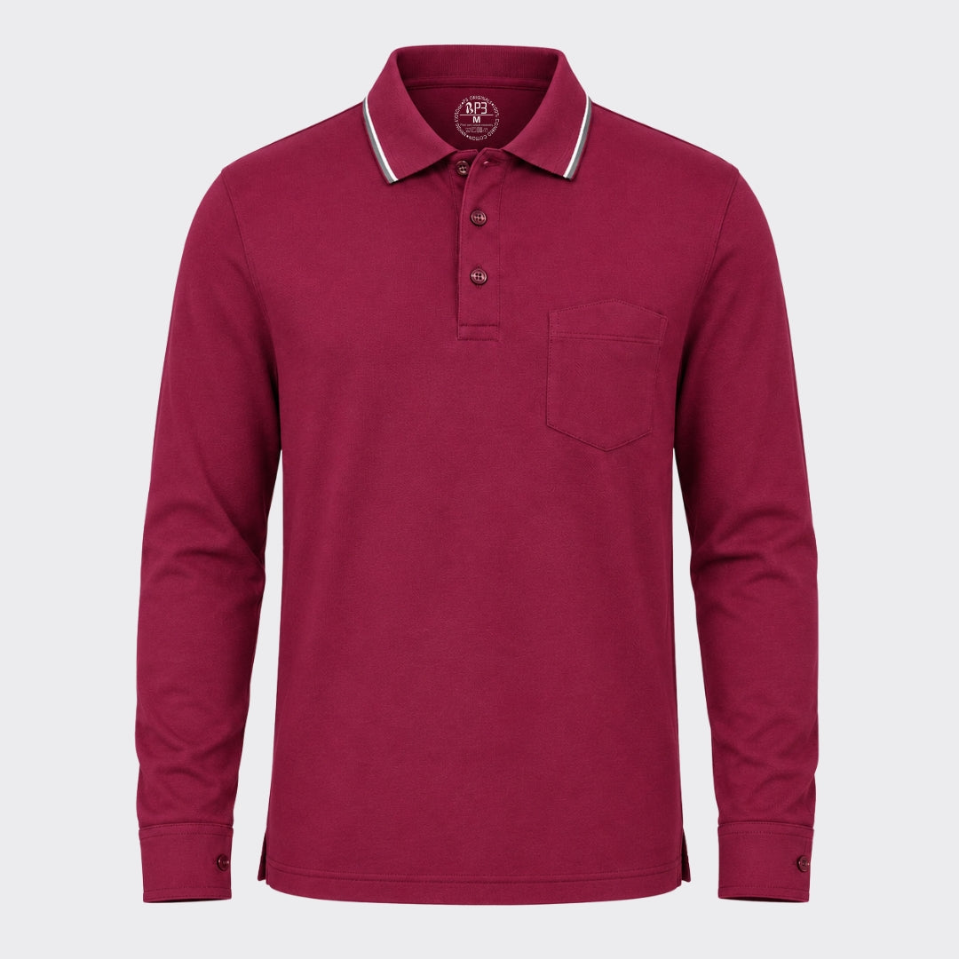 Feather Touch Cloud Cuffed Polo