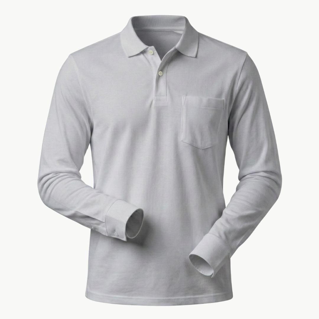 Feather Touch Cloud Cuffed Polo