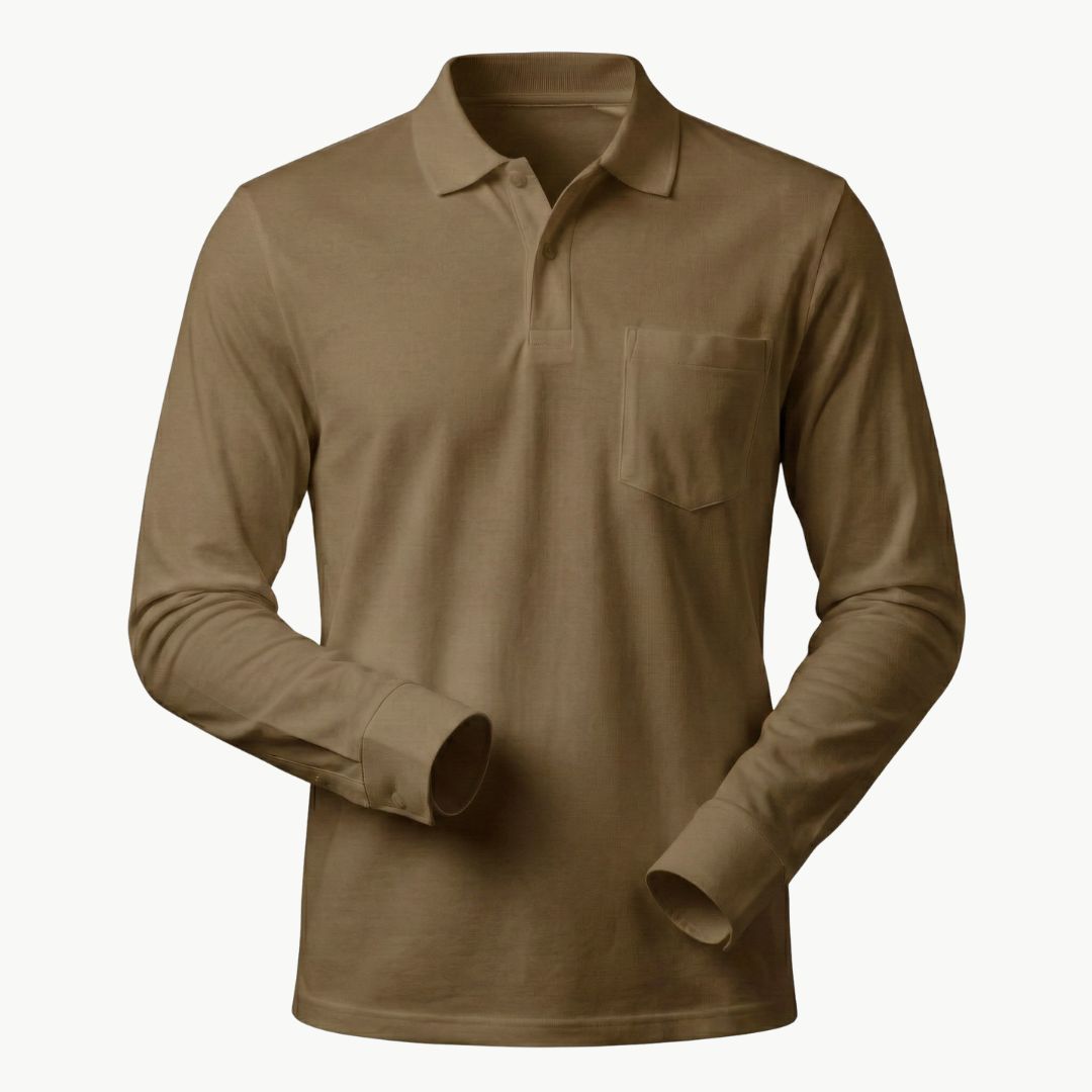 Feather Touch Cloud Cuffed Polo