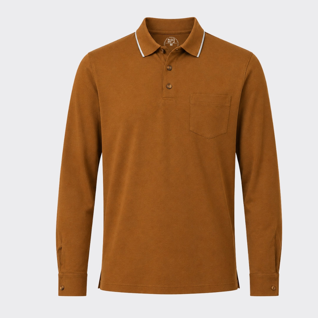 Feather Touch Cloud Cuffed Polo