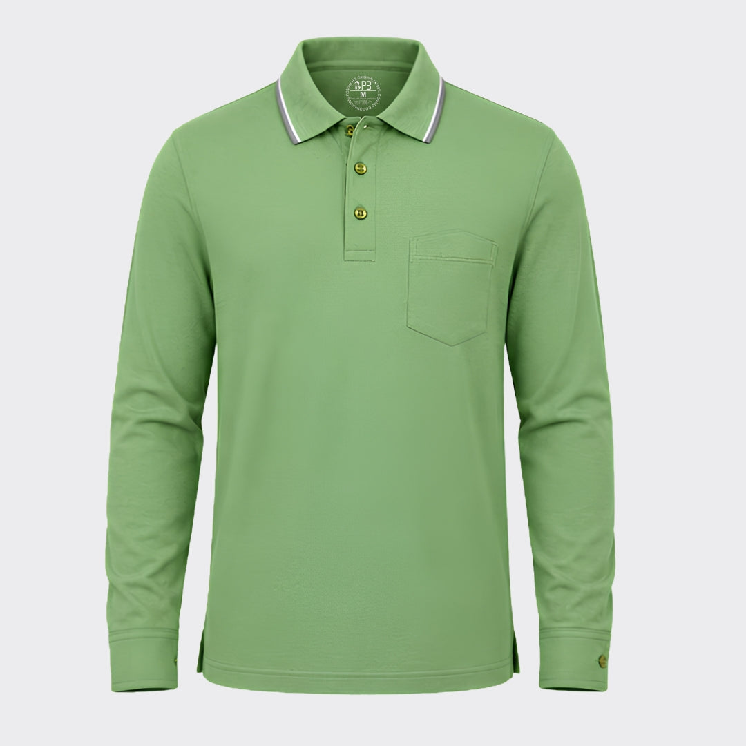 Feather Touch Cloud Cuffed Polo