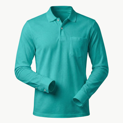 Feather Touch Cloud Cuffed Polo