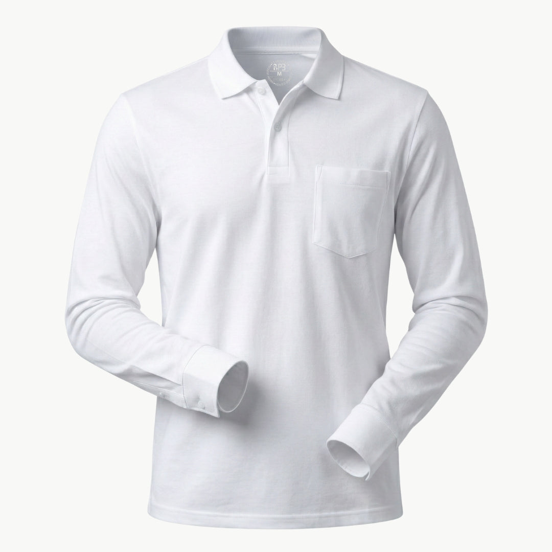 Feather Touch Cloud Cuffed Polo