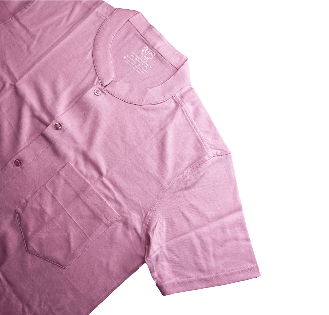The Bordega Mandarin (Full Open Mandarin Half Sleeve Tee) Full Open Polo Short Sleeve Shirt P3 Coral Small (80-85cms) | 32 inches Knit Shirts