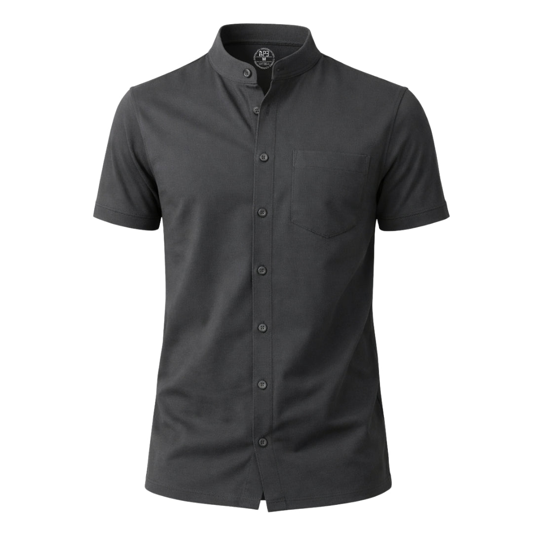 The Bordega Mandarin (Full Open Mandarin Half Sleeve Tee)