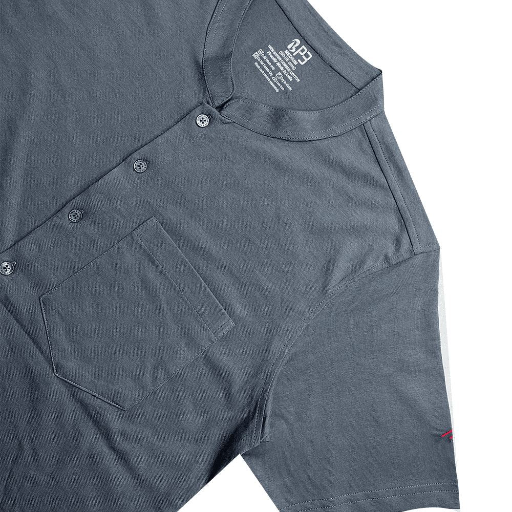 The Bordega Mandarin (Full Open Mandarin Half Sleeve Tee) Full Open Polo Short Sleeve Shirt P3 Iron Gate Small (80-85cms) | 32 inches Knit Shirts