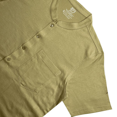 The Bordega Mandarin (Full Open Mandarin Half Sleeve Tee) Full Open Polo Short Sleeve Shirt P3 Oakwood Small (80-85cms) | 32 inches Knit Shirts