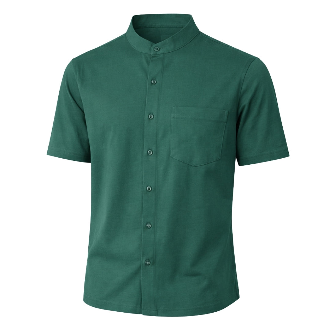 The Silo Front Open Knit Mandarin