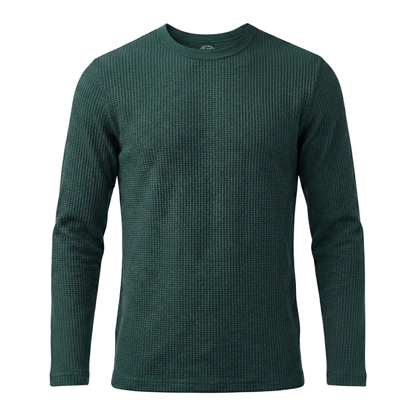 Waffle Knit Round Neck Full Sleeve T-Shirt