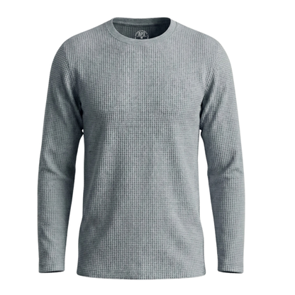 Waffle Knit Round Neck Full Sleeve T-Shirt