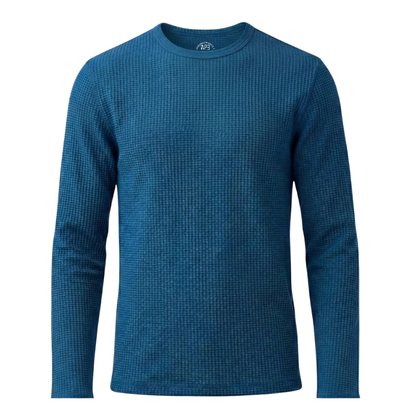 Waffle Knit Round Neck Full Sleeve T-Shirt