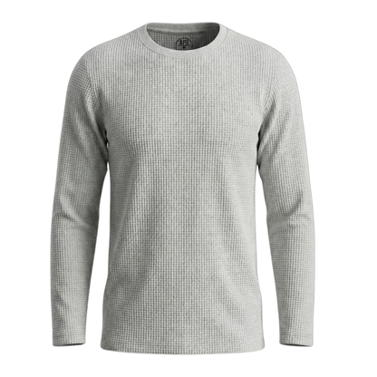 Waffle Knit Round Neck Full Sleeve T-Shirt