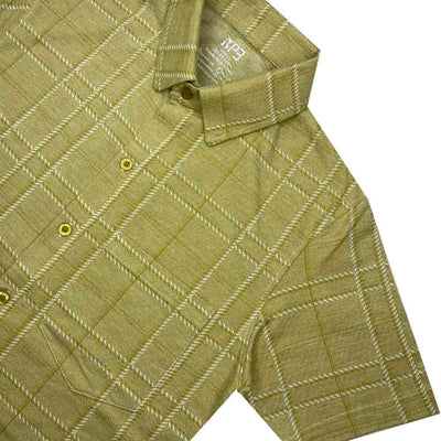 Plaid Lines front open Designer shirt Designer Polos P3 Golden Hour Medium (90 cm - 95 cm) Designer Shirt