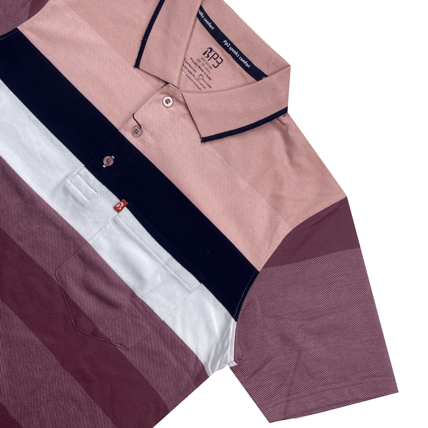 Broad Strokes Designer Polo Designer Polos P3 Puff Pink Medium (90-95cms) 