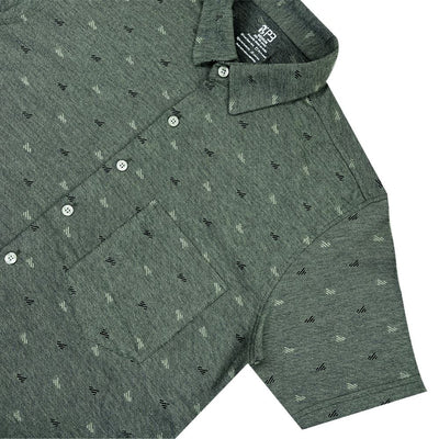 Minibars Front Open Designer Knit Shirt Designer Polos P3 Pineneedle Medium (90 cm - 95 cm) Designer Shirt