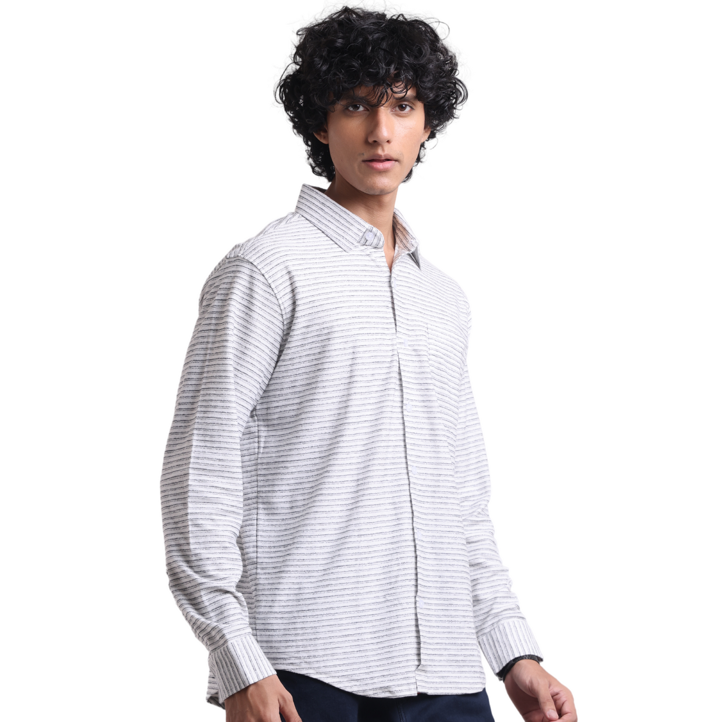 Borges Plantophille Front Open Long Sleeved Knit Shirt