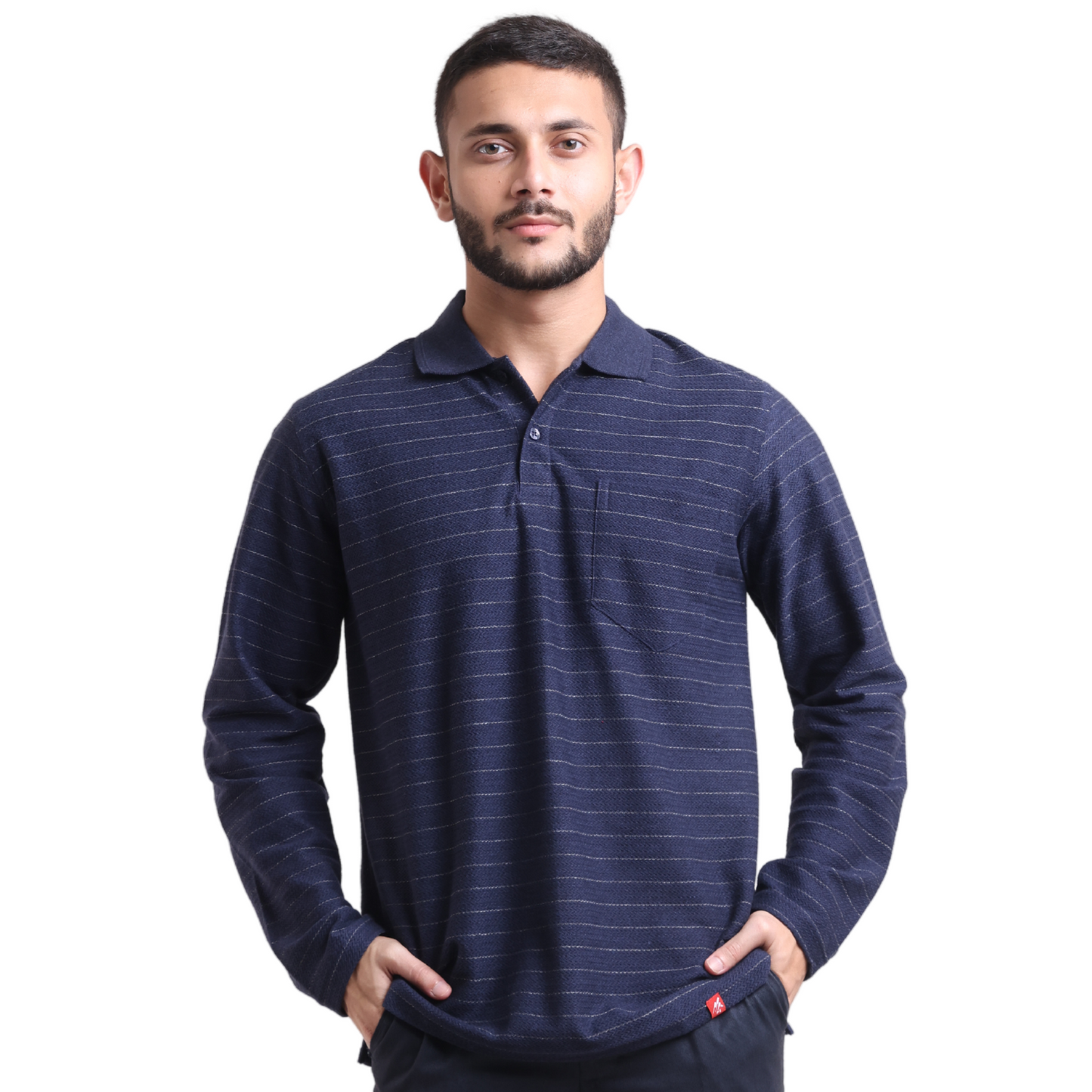 Linear Long Sleeved Designer Polo