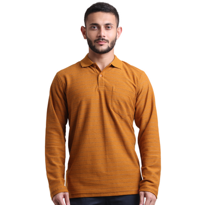 Linear Long Sleeved Designer Polo