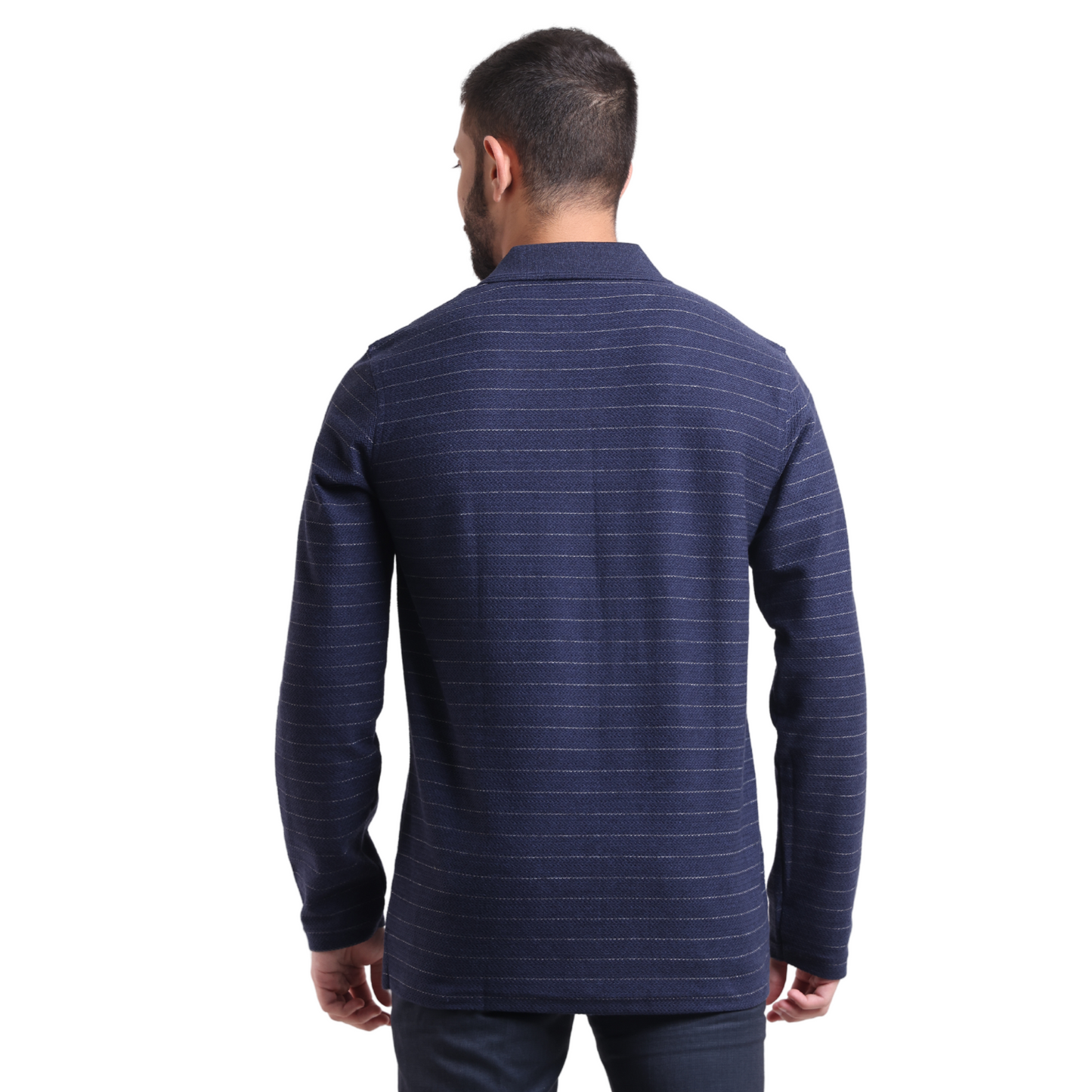 Linear Long Sleeved Designer Polo