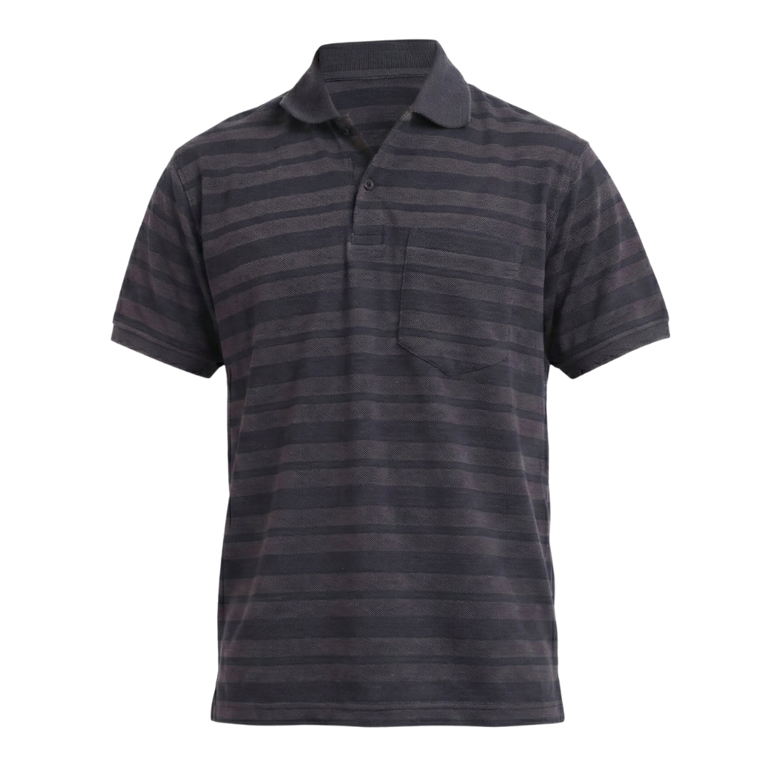 The Pique Stripes Designer Polo