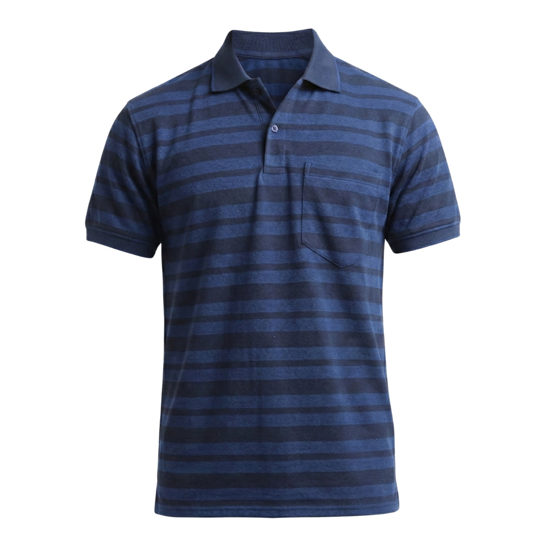 The Pique Stripes Designer Polo