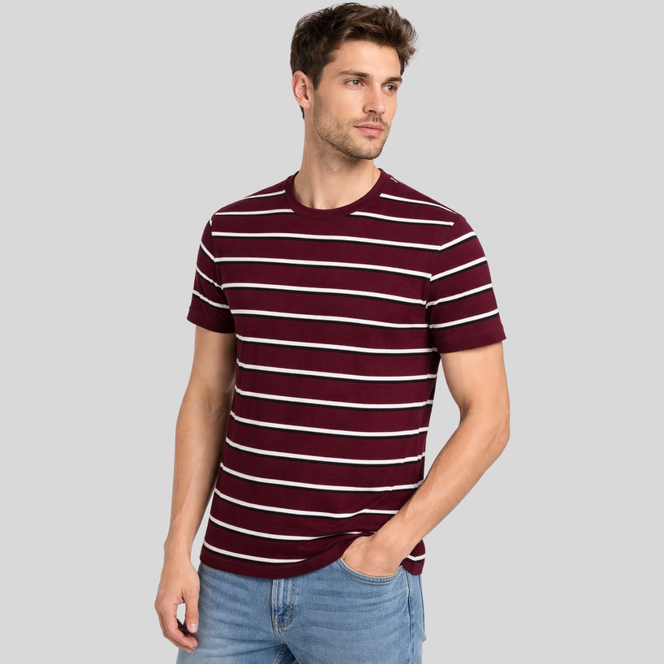 The Border Stripes Round Neck T-shirt