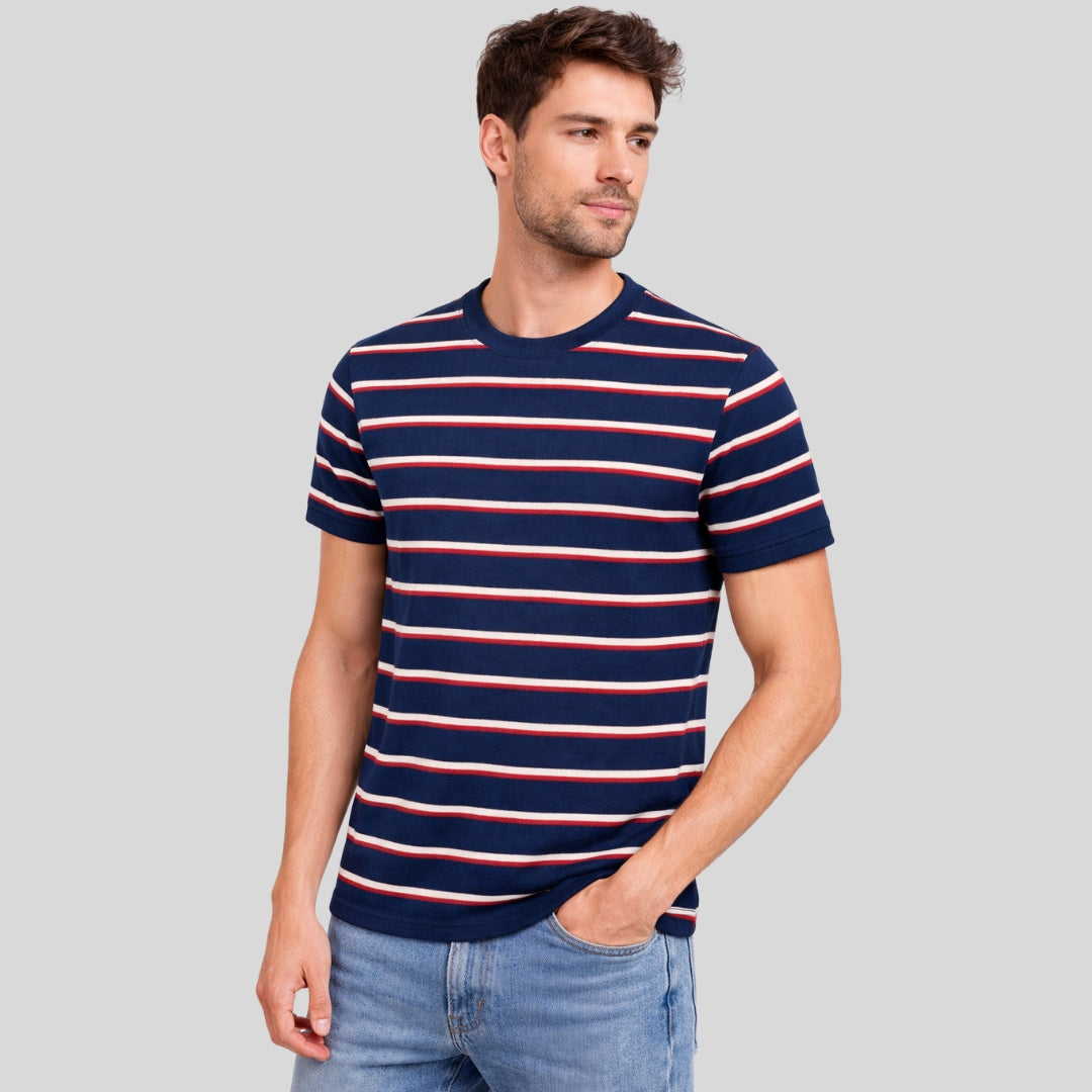 The Border Stripes Round Neck T-shirt