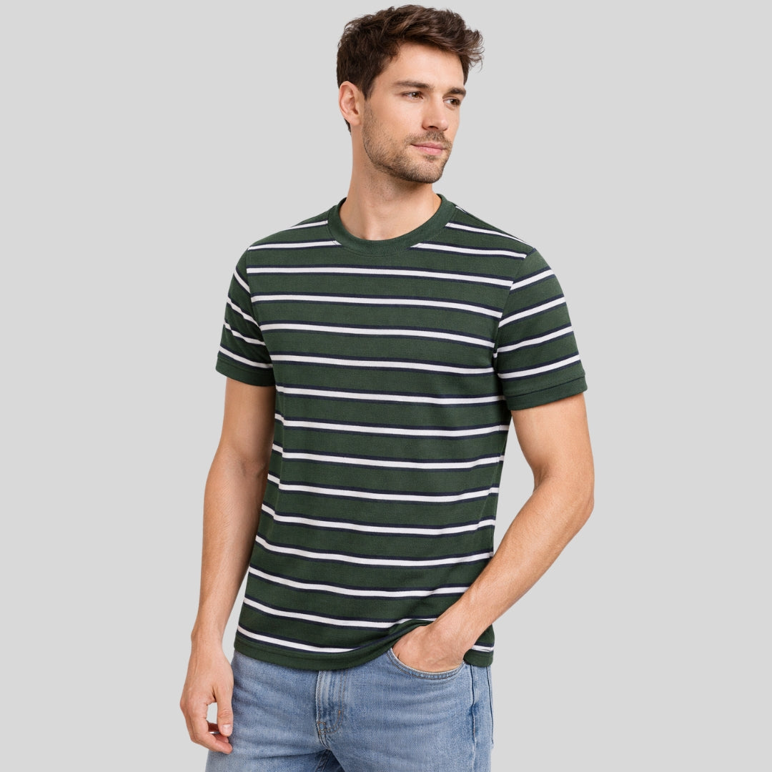 The Border Stripes Round Neck T-shirt