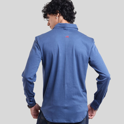The Silo Knit Shirt – Full Sleeve Mercerised Cotton,Regular Fit For Men