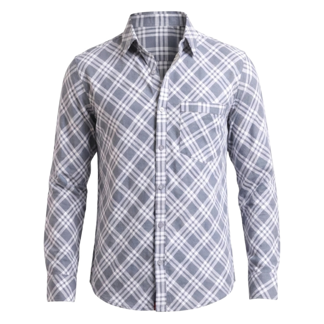 Contra Mercerised Front Open Long Sleeved Knit Shirt